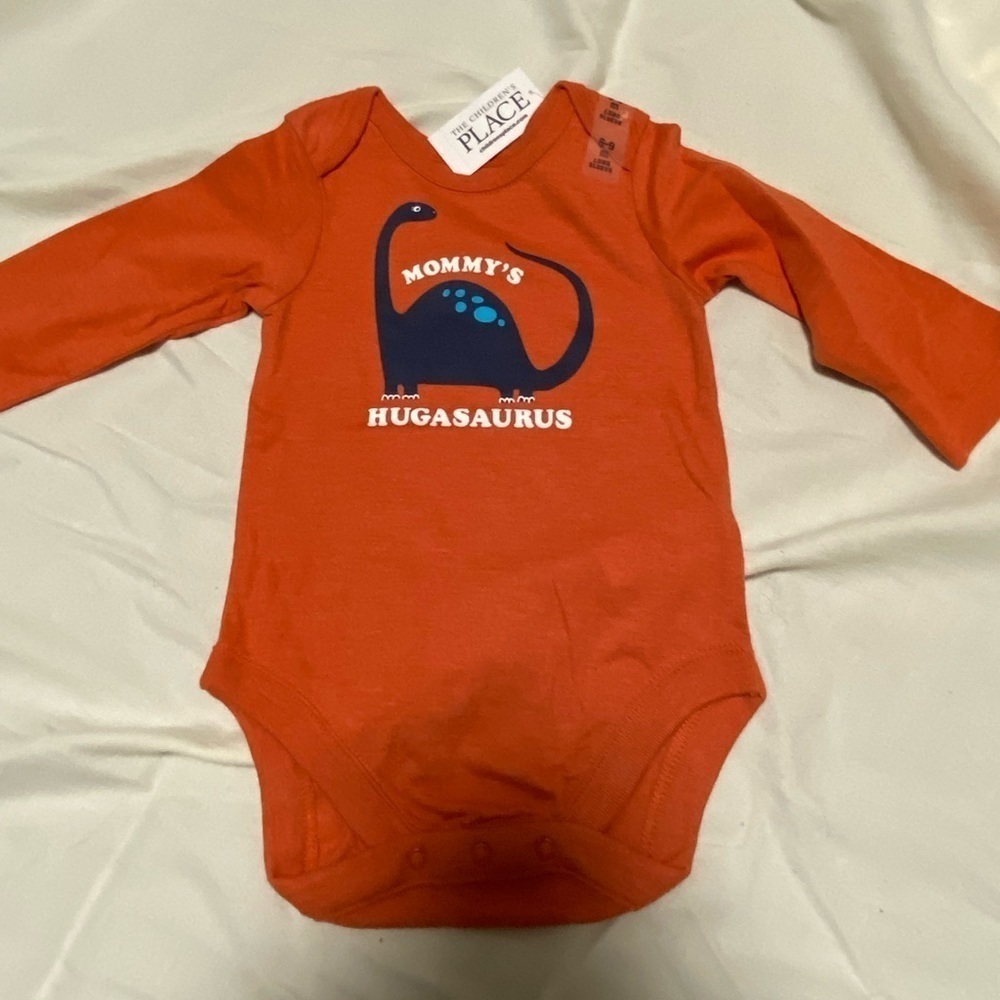 The Children’s Place Long Sleeve T-Shirt with Dinosaur, Size 6-9 months